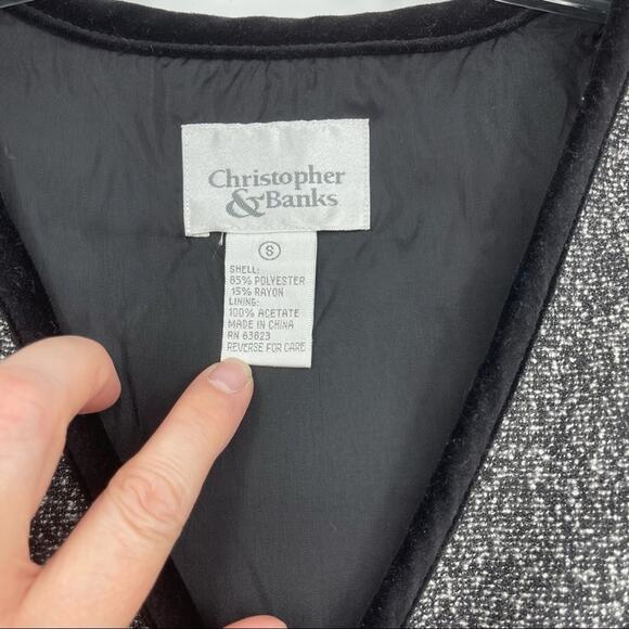 Christopher & Banks Holiday Christmas Sweater Vest Small Preppy Holiday Party - Picture 2 of 15